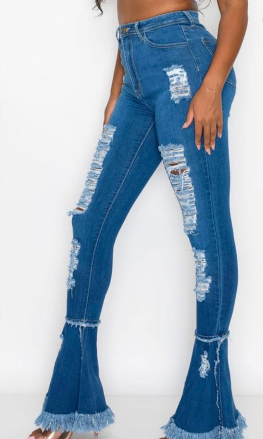 Denim Curvvy Flared Jeans