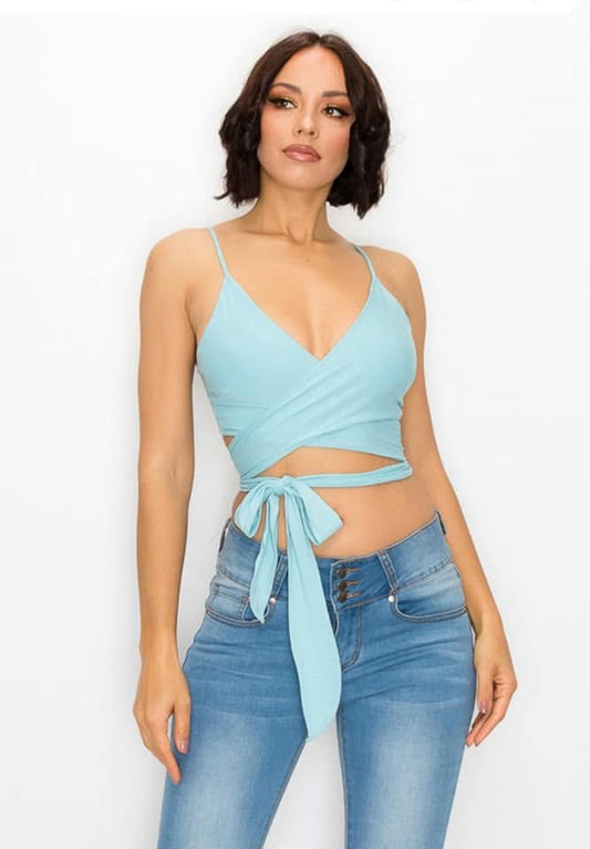 Sky Blue Tie Around Me Shirt