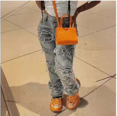 Straight Fringed Jeans