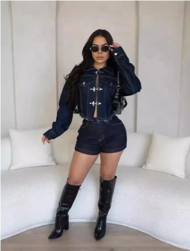 Stretch Denim 2pc Set